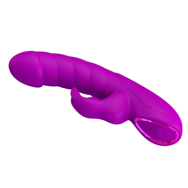 PRETTY LOVE - MONICA VIBRADOR DOBLE ESTIMULACIÓN PARA PUNTO G Y CLÍTORIS RECARGABLE MORADO