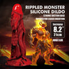 POWER MONSTERS - MINOTAUR DILDO FANTASÍA CON VENTOSA 21 CM Ø 5 CM ROJO Y NEGRO