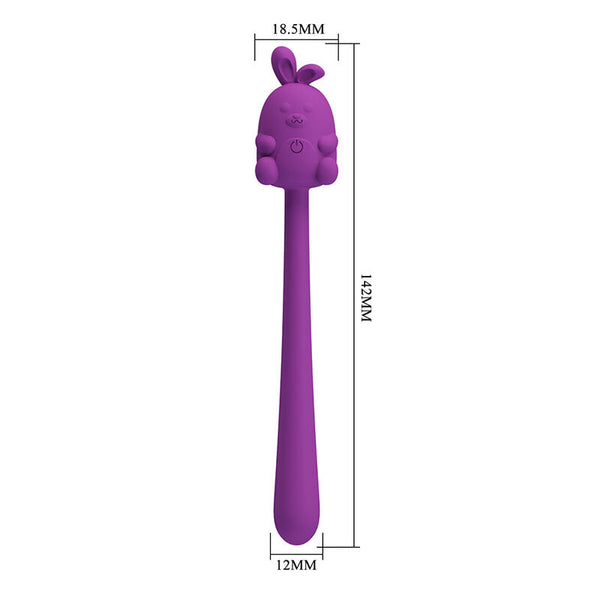 PRETTY LOVE - VIBRADOR FLEXIBLE CUTE BUNNY FLIRTING STICK RECARGABLE USB MORADO