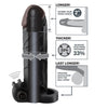 Extensión para el pene con vibrador real feel 2 negro