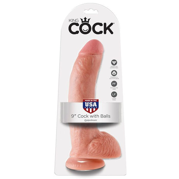 King 9 pene realístico natural 22.9 cm