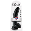 KING COCK - PENE REALISTICO NEGRO 22.9 CM