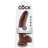 King 9 pene realístico marrón 22.9 cm