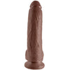 King 9 pene realístico marrón 22.9 cm