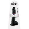 KING COCK - PENE REALISTICO NEGRO 25.4 CM
