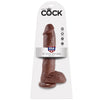 King 10 pene realístico marrón 26.5 cm