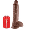 King 10 pene realístico marrón 26.5 cm
