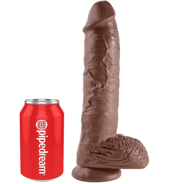 King 10 pene realístico marrón 26.5 cm