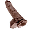 King 10 pene realístico marrón 26.5 cm