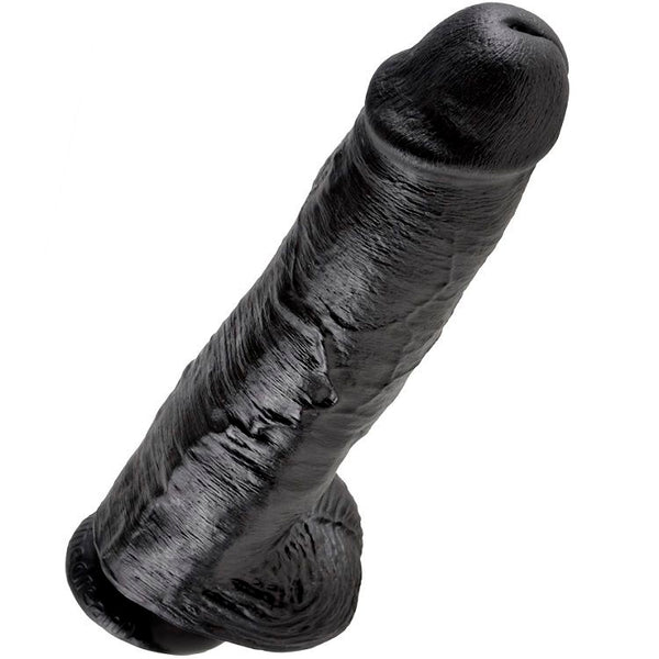 KING COCK - PENE REALISTICO NEGRO 28 CM