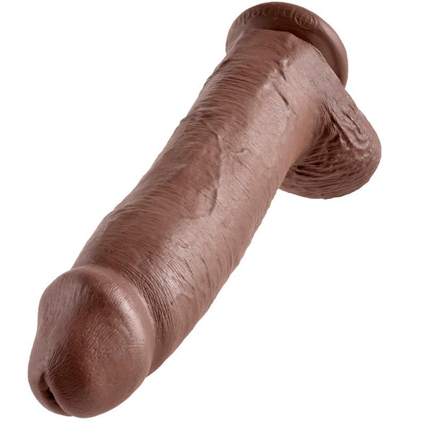 KING COCK - PENE REALÍSTICO MARRÓN 30.48 CM