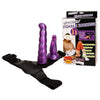 Baile arnés anal y vaginal femenino lila Punto G 17 cm