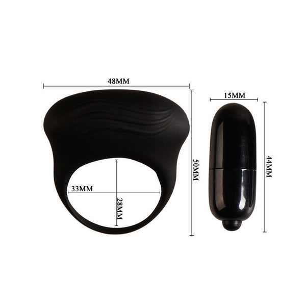 Bertram anillo vibrador negro