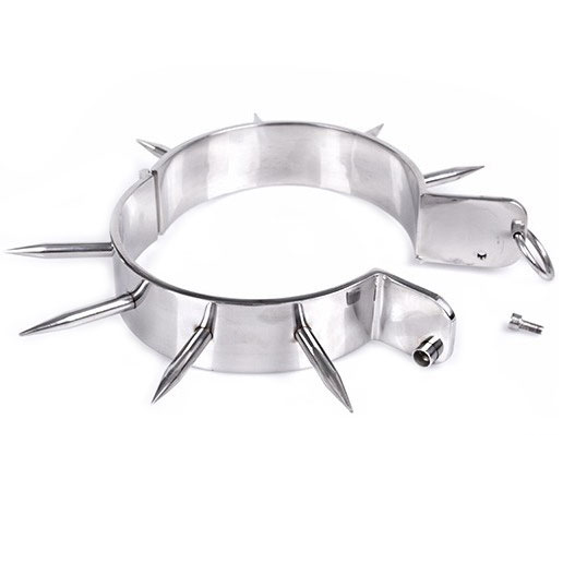 Metal collar esclavo bdsm con puntas