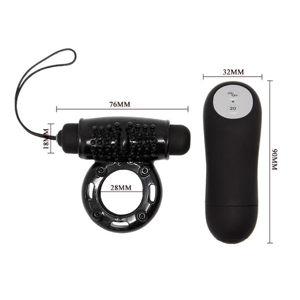 Baile anillo control remoto negro 20v
