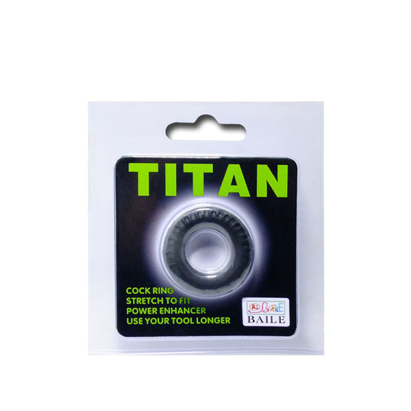 Anillo para el pene Titan negro y verde 2 cm