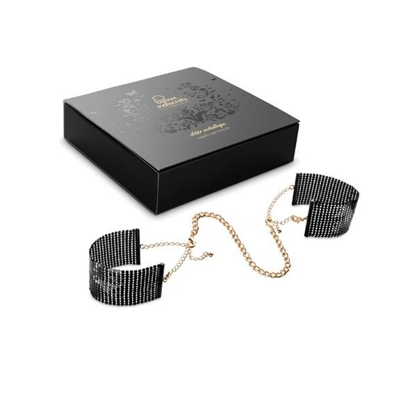 Bijoux désir métallique esposas malla metalica negra