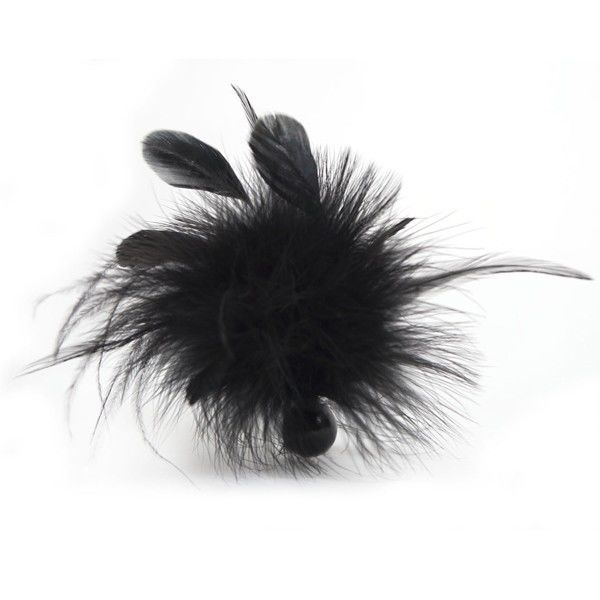 Bijoux pom pom plumero de plumas