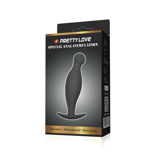 Pretty plug anal silicona 11.7 cm negro