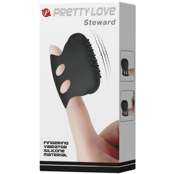 Pretty flirtation dedal con vibración steward negro
