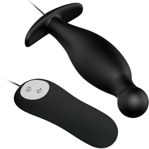 Pretty plug anal silicona 12 modos vibración negro