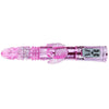Vibrador recargable con rotacion y estimulador throbbing butterf