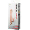 Brave man funda pene con rabbit vibrador 16.5 cm natural