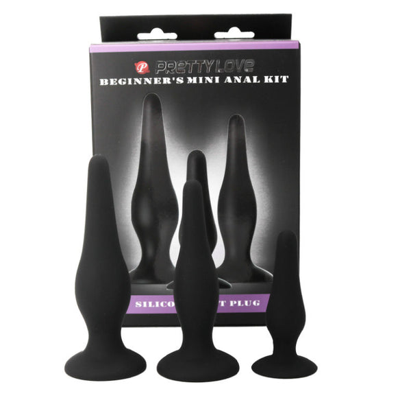 Pretty kit iniciacion anal plugs silicona