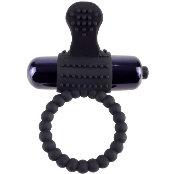 Anillo vibrador de silicona negro