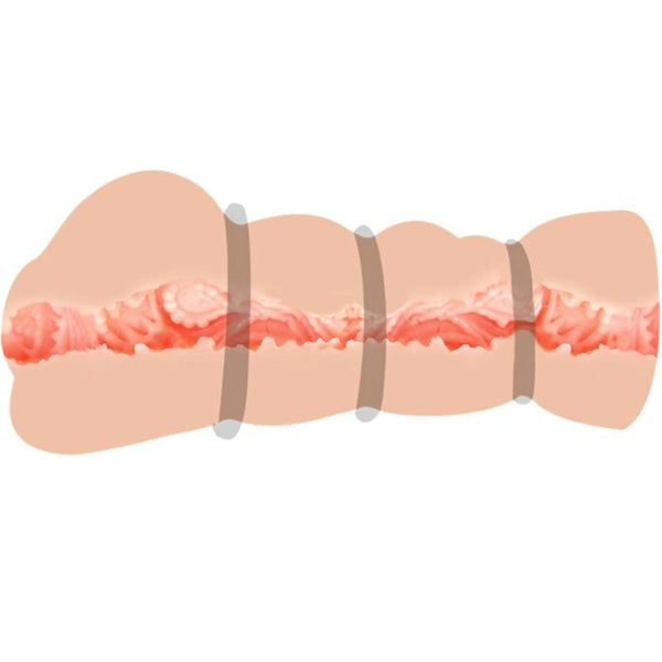 Crazy vagina masturbador con anillos