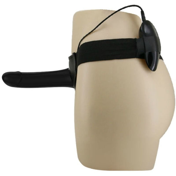 Pretty vito arnés con dildo hueco y vibración 17.3 cm