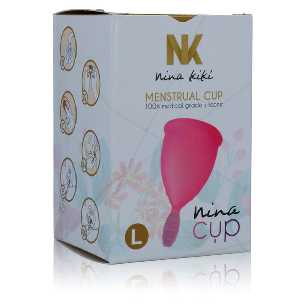 Nina copa menstrual rosa talla l