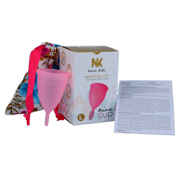 Nina copa menstrual rosa talla l