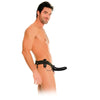 Arnés hueco vibrador para el y ella negro 14cm
