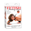 Fetish collar con esposas y correa