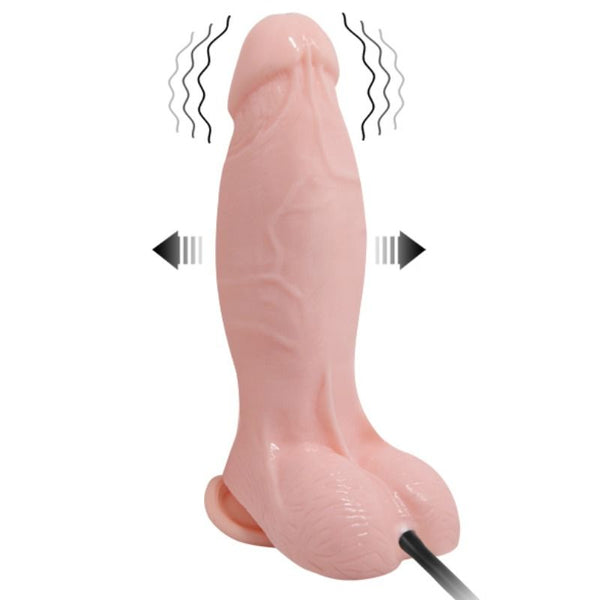 Dildo realístico vibrador e inflable 18.8 cm