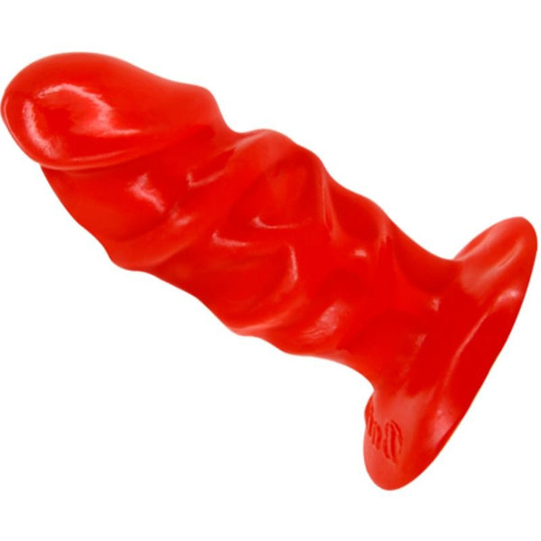 Baile plug anal unisex con ventosa rojo