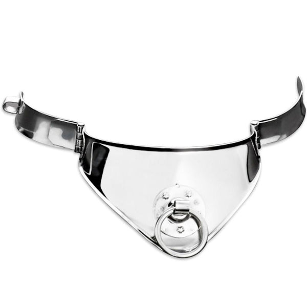 Metal collar restriccion con anilla y candado 12.5 cm
