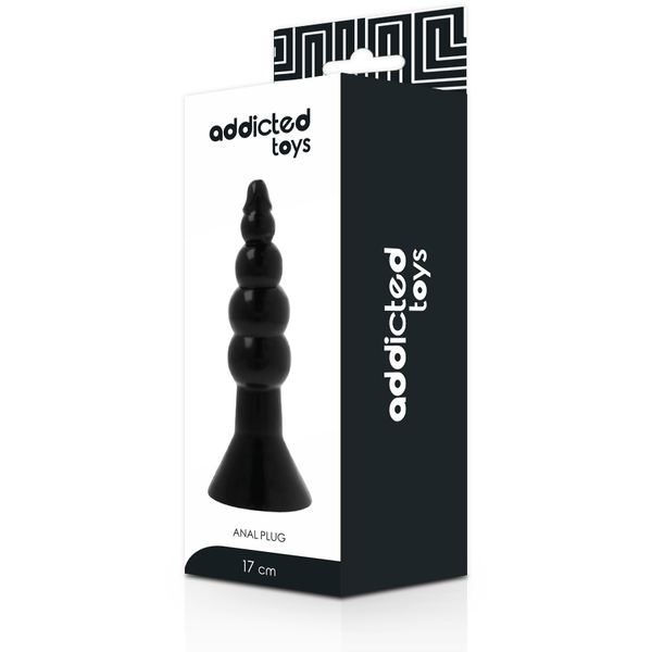 Addicted anal plug 17 cm negro