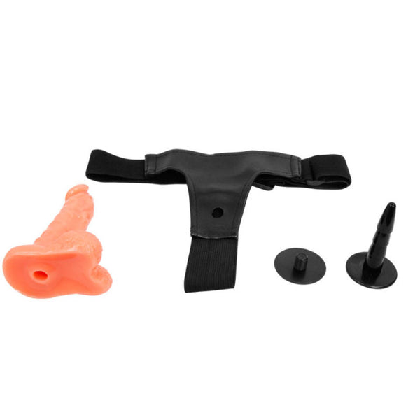 Baile arnés con pene realístico y braguita ajustable ultra passionate 15.5 cm