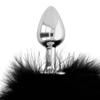 Plug anal Darkness Extra con cola negro 7 cm