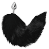 Darkness plug anal silver 8 cm con cola negro