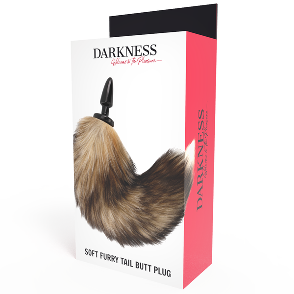 Darkness cola natural con plug anal silicona 10 cm