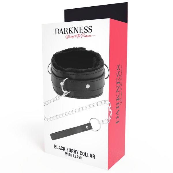 Darkness collar confortable de postura con cadena leather