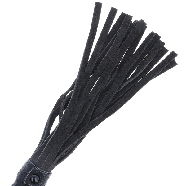 Darkness látigo bondage negro con mango de piel
