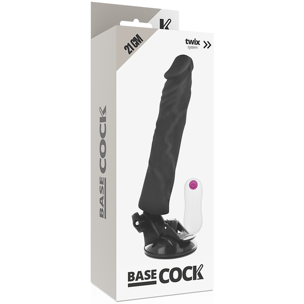 Vibrador realístico control remoto negro 21 cm o 4 cm 2