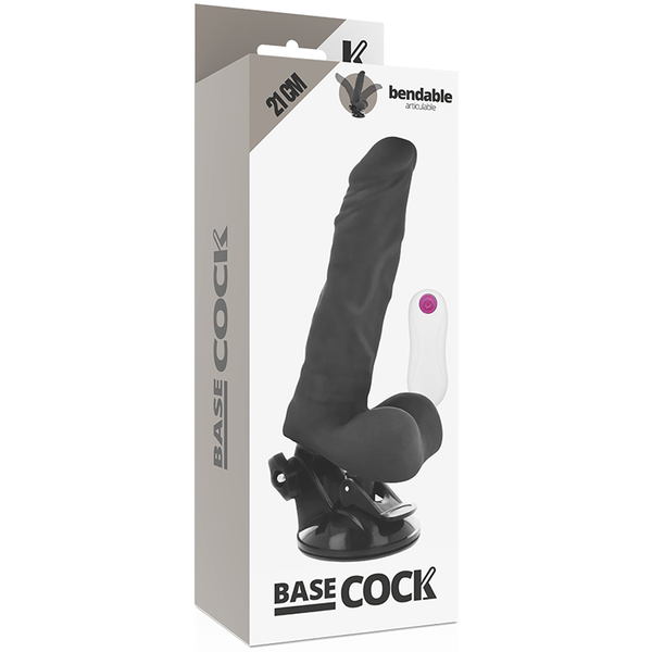 Vibrador realístico articulable control remoto negro 21 cm o 5 cm