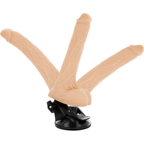 Vibrador realístico articulable control remoto negro 18.5 cm o 4 cm