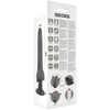 Vibrador realístico articulable control remoto negro 18.5 cm o 4 cm