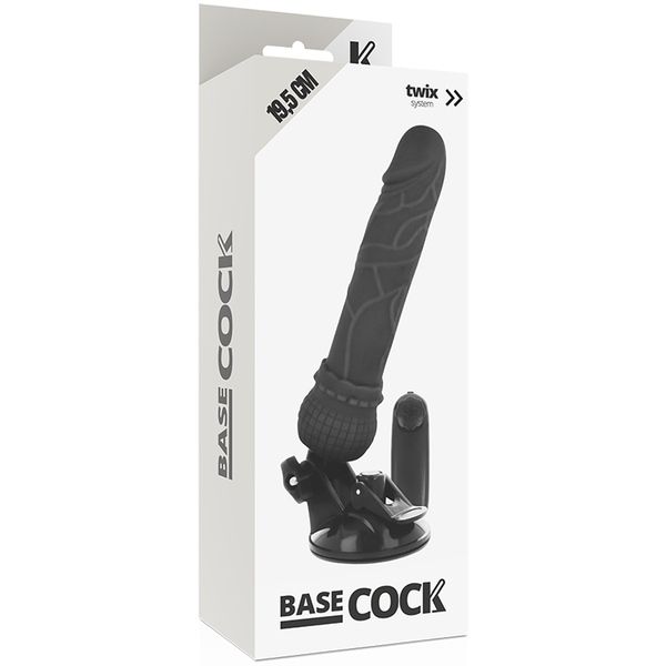 Vibrador realístico control remoto negro 19.5 cm o 4 cm